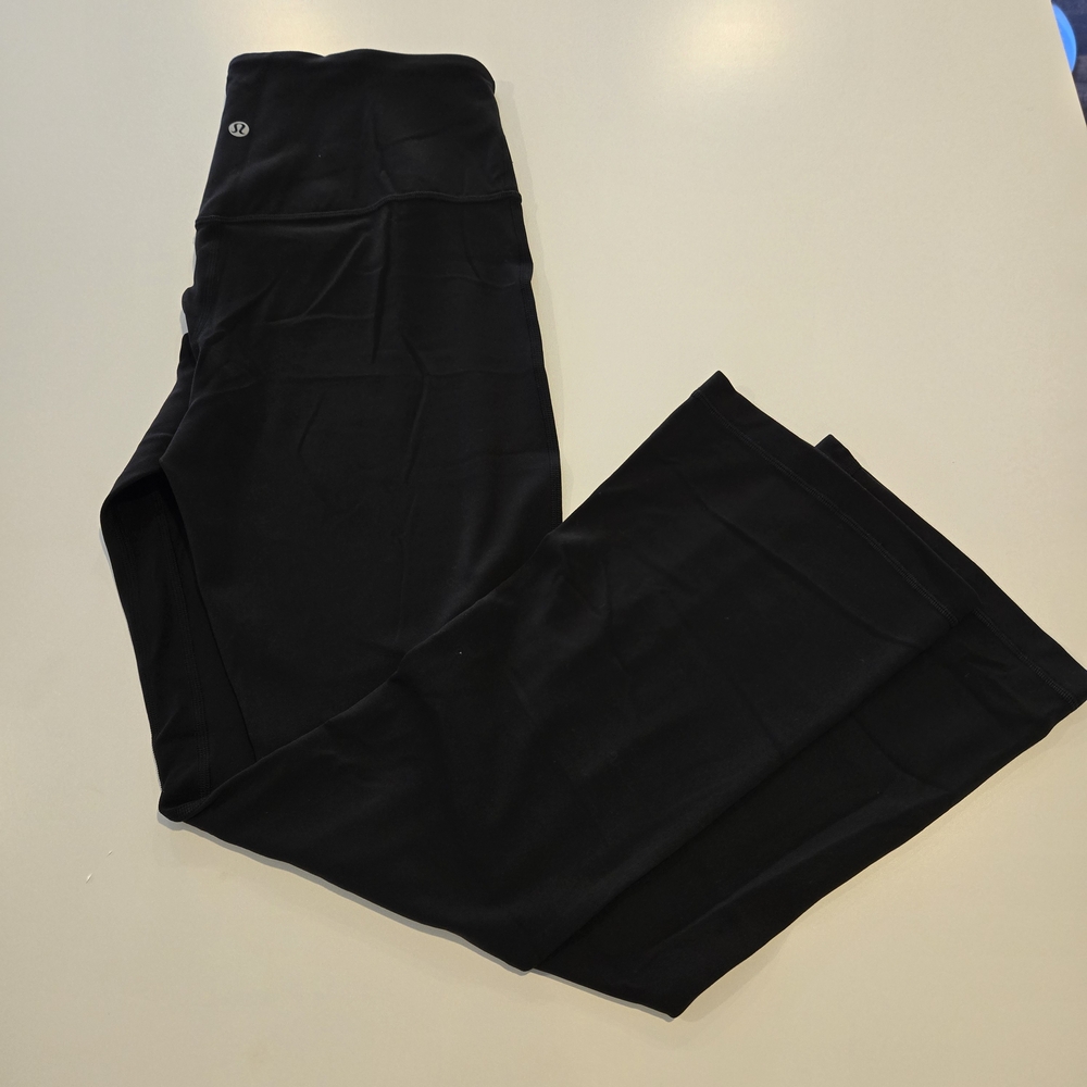 lululemon athletica Align High Waisted Mini Flare Cropped Black Ankle Pants